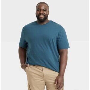 Goodfellow & Co Men's 4XL T-Shirt Cyber Blue Short Sleeve New